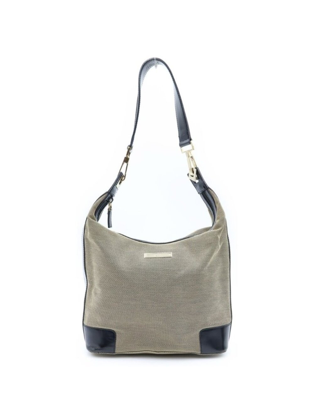 Gucci Belt Bag Black Brown Canvas Leather Gold